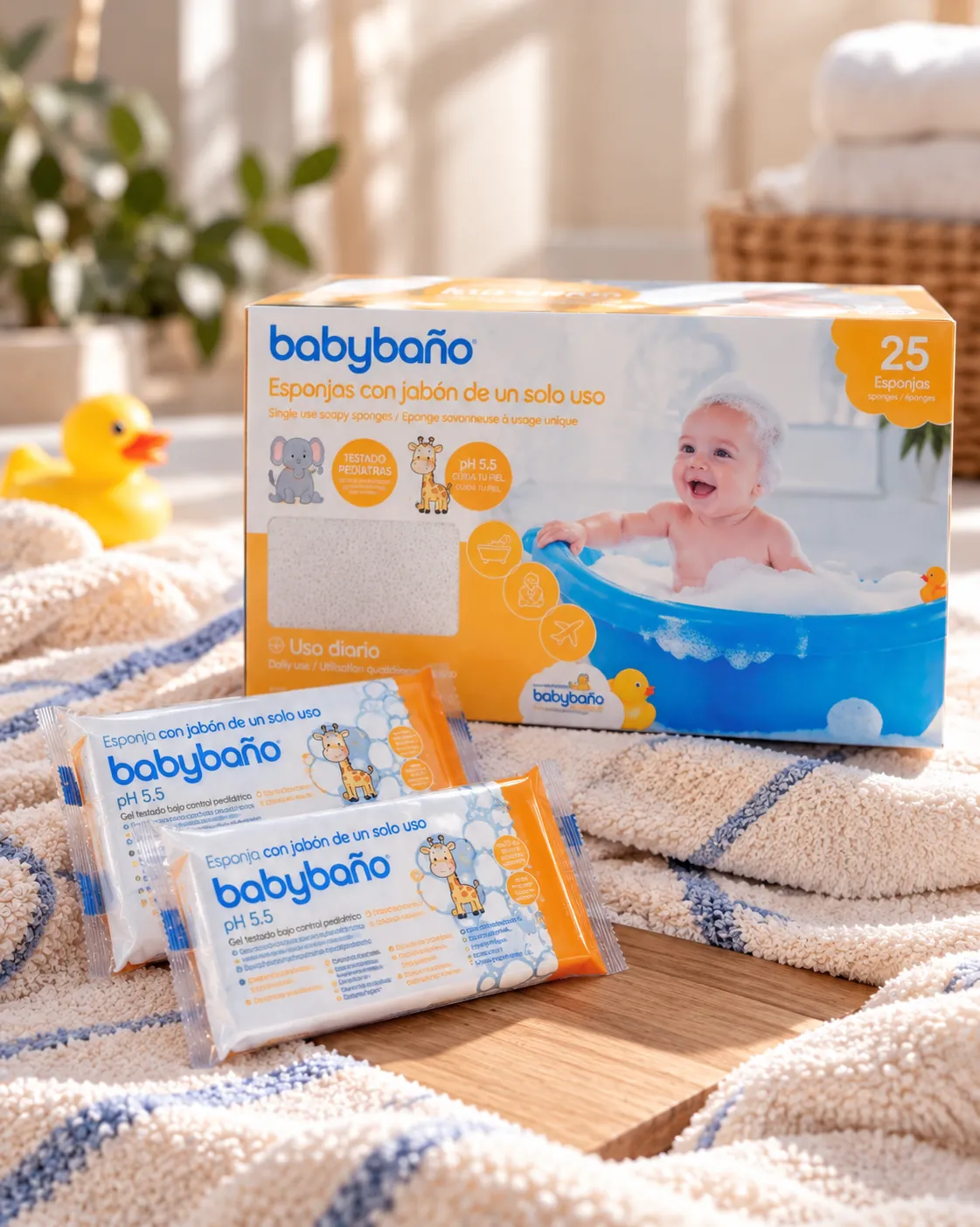 Гъби за бебета и деца — сапунени гъби за еднократна употреба Soapy Sponge